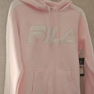 Fila Light Pink Hoodie with White Logo
